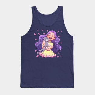 Cat love Tank Top